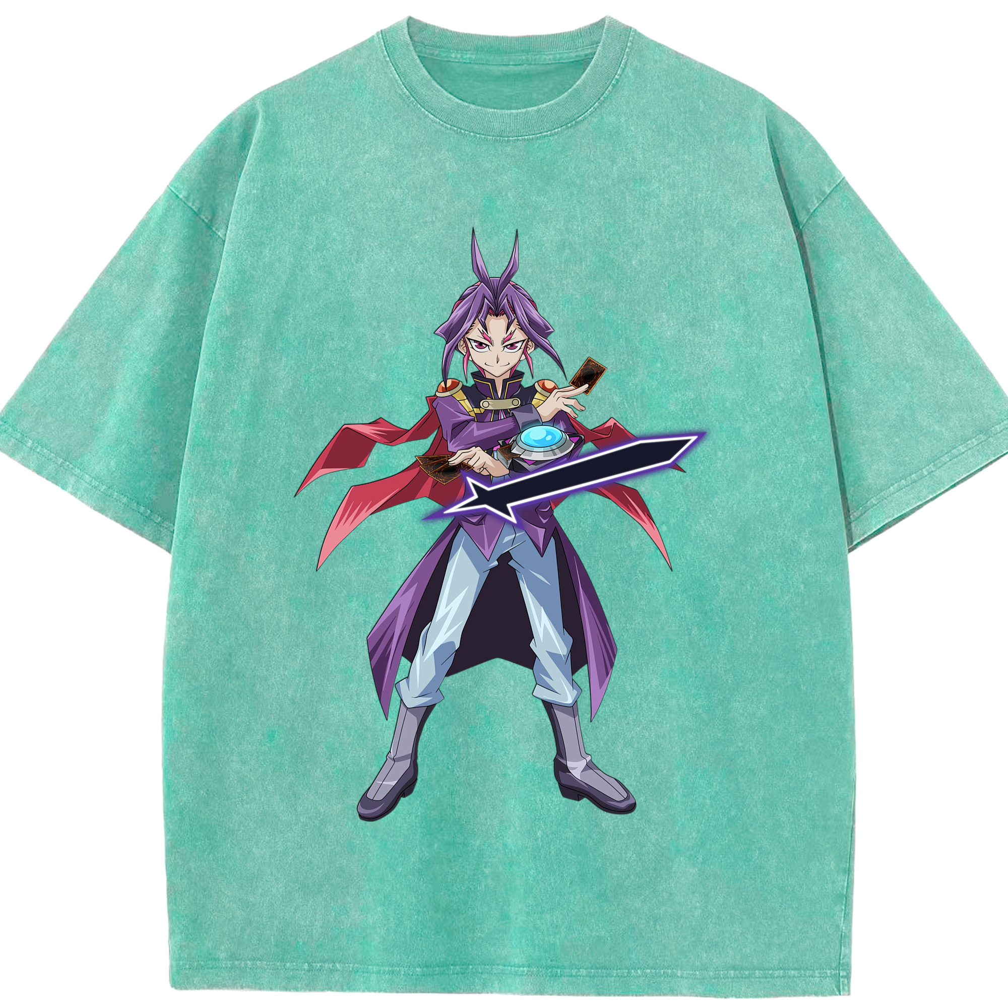 （画像用） 遊☆戯☆王 Yu-Gi-Oh! 綿100% ヴィンテージ風 半袖Tシャツ（フロントプリント）